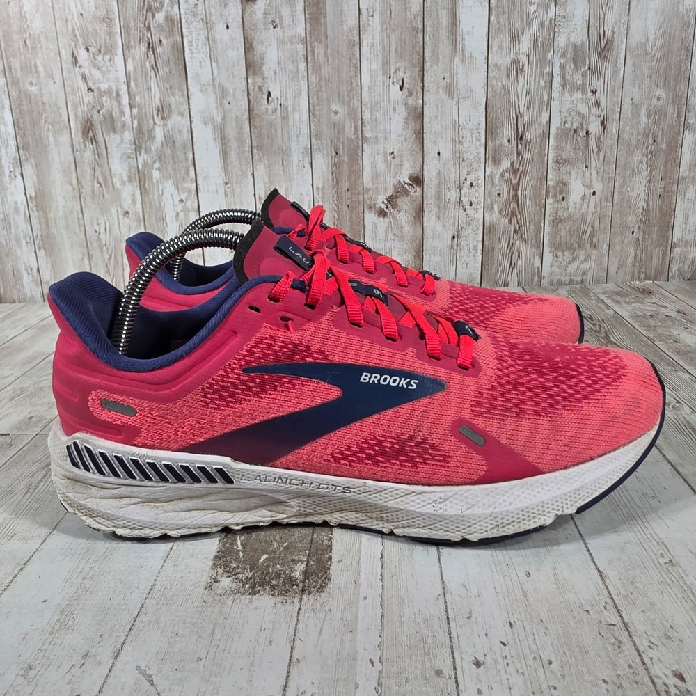 Brooks Launch GTS 9 Womens Running Shoes Pink Navy 1203741B603 Size 10
